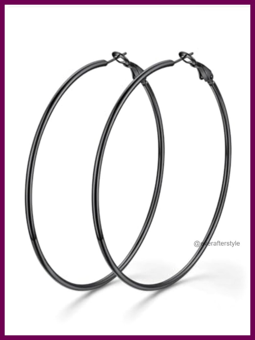 Big Hoop Earrings 14K Gold Plated Surgical Steel Lightweight Thin